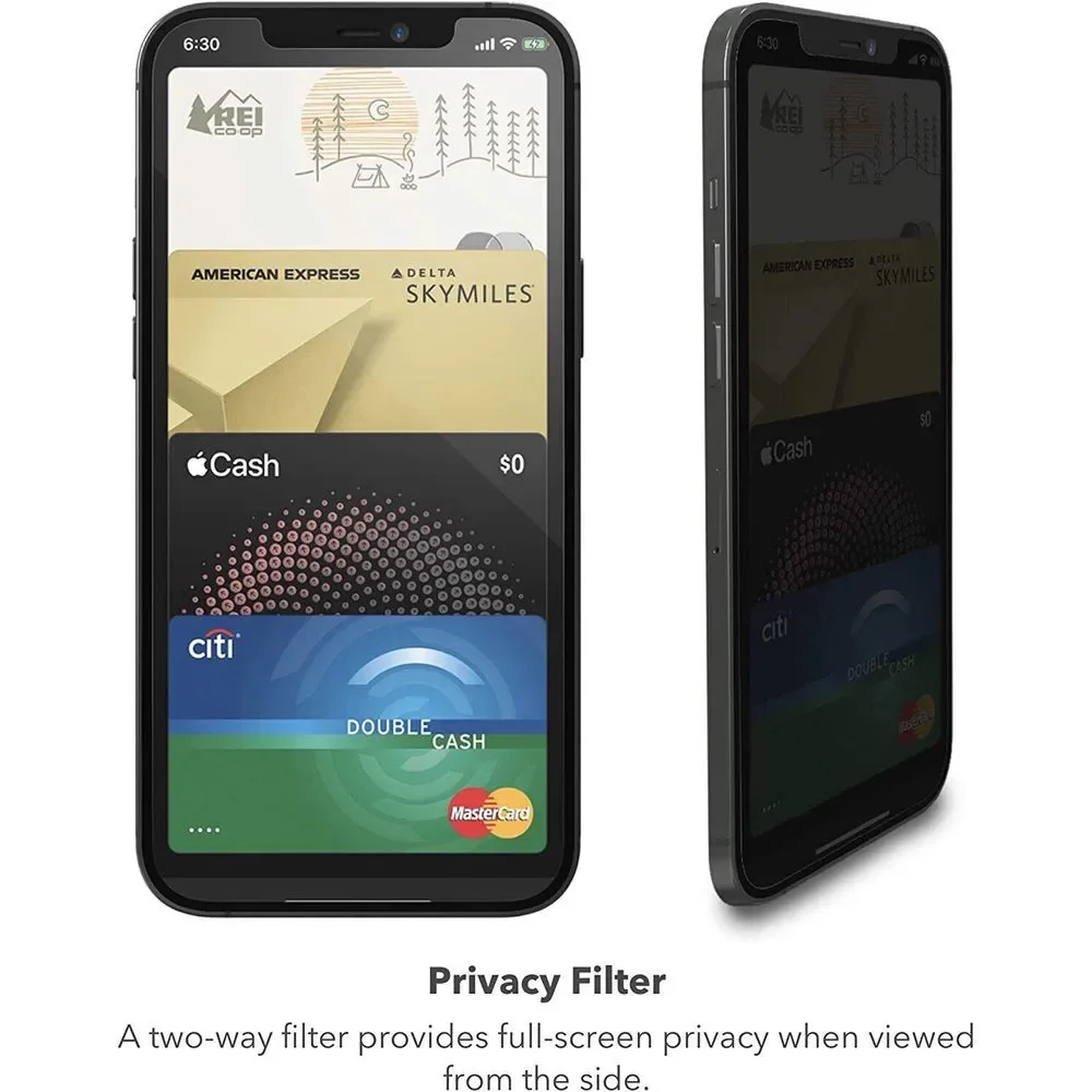 Zagg Invisible Shield Glass Elite+ Privacy 2020 Apple iPhone 12 Mini 5.4